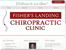 Tablet Screenshot of fisherslandingchiropractic.com